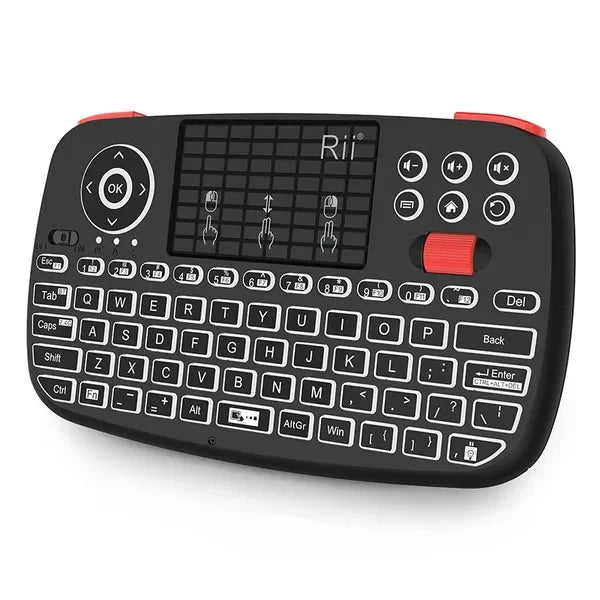 i4 Mini WirelBluetooth Dual Mode Keyboard with Touchpad, Blacklit Portable WirelKeyboard with 2.4G