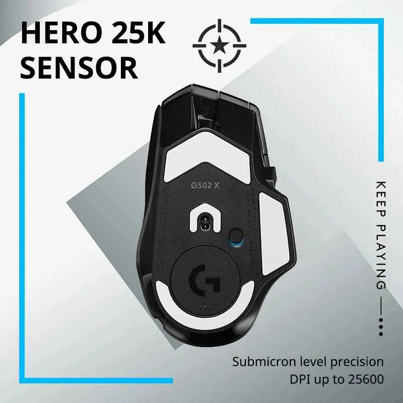 Logitech G502 HERO G502X PLUS Gaming Mouse, RGB/Ergonomic