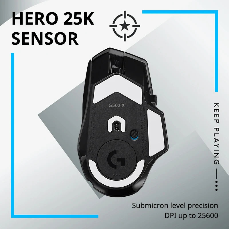 Logitech G502 HERO G502X PLUS Gaming Mouse, RGB/Ergonomic