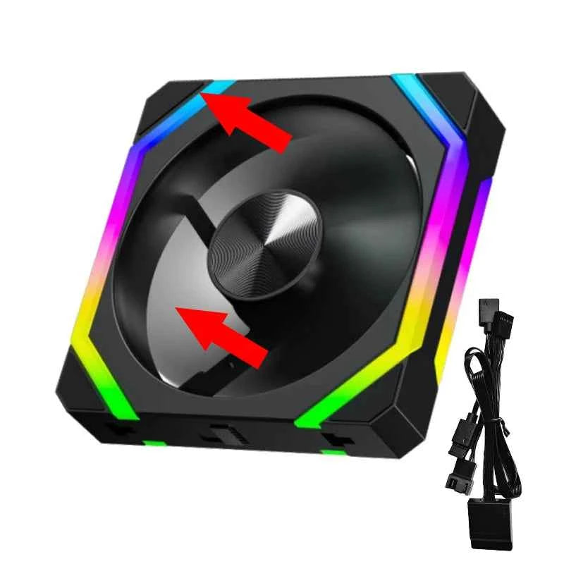JUMPEAK CS120 ARGB Cooling Fan, 360mm/240mm, Modular Stackable Splicing PWM Silent RGB Fans For Gaming PC Case