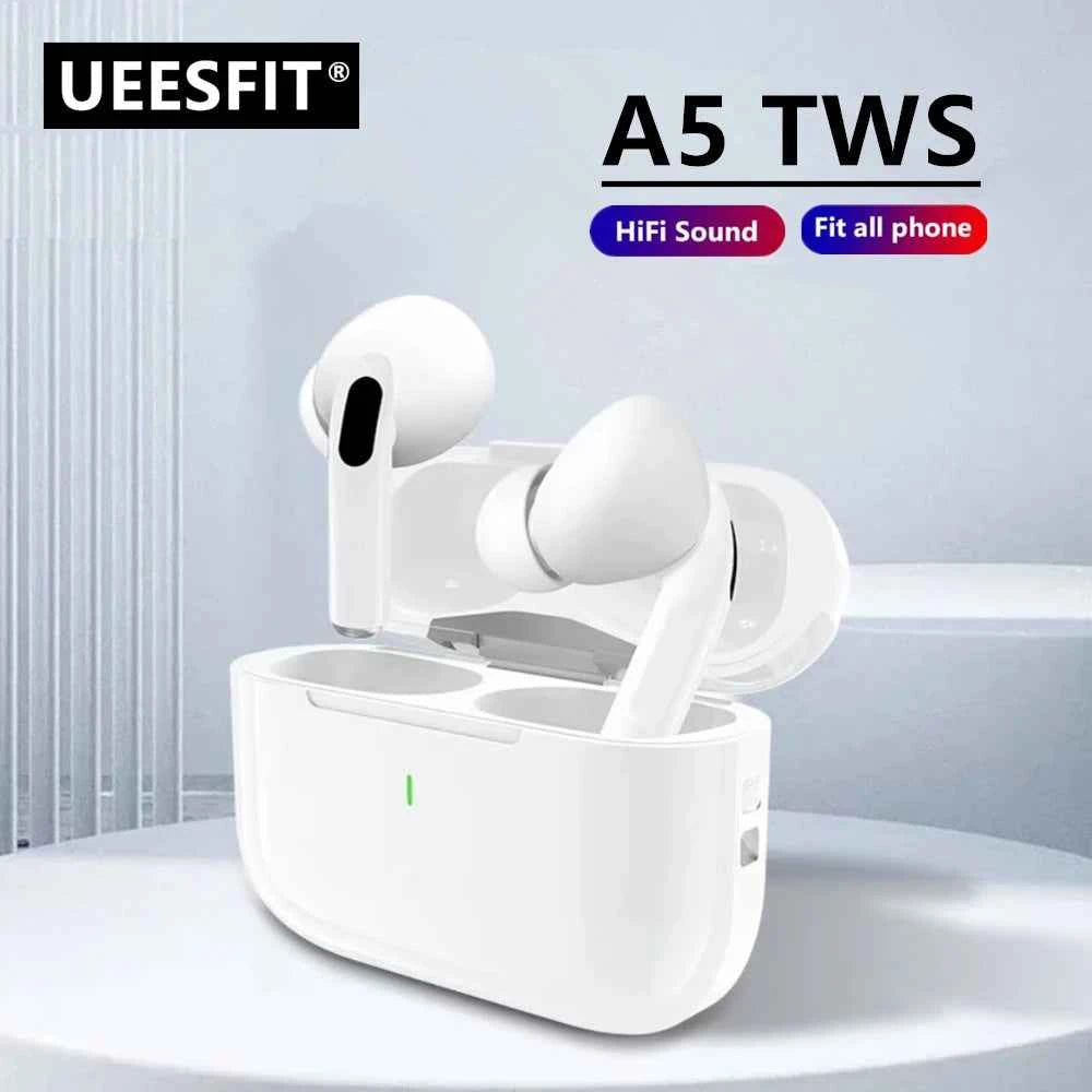 UEESFIT A5 TWS Wireless Bluetooth Earphones Noise Cancelling ANC Earbuds Sports Headphones HiFI Stereo Sound Headset With Mic