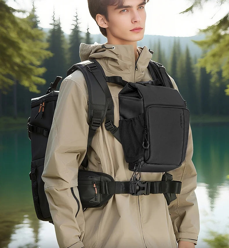Waterproof Camera Chest Pack Sling Bag – DSLR/SLR/Mirrorless Camera Waist & Shoulder Bag for Photography Travel & Outdoor Use