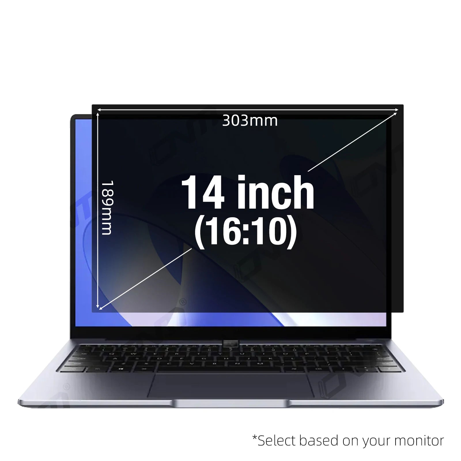 Privacy Screen Protector 11.6-32 inch 16:9/16:10/5:4 Laptop Desktop, 28° Anti-Spy Anti-Glare Matte Blue Light Filter Film 0.45mm