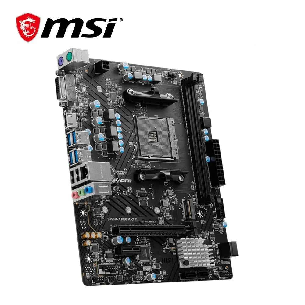 MSI B450M-A PRO MAX II Motherboard Dual-channel DDR4 Memory M.2 SATAIII USB3.2 Support R9 CPU Socket AM4 Mainboard