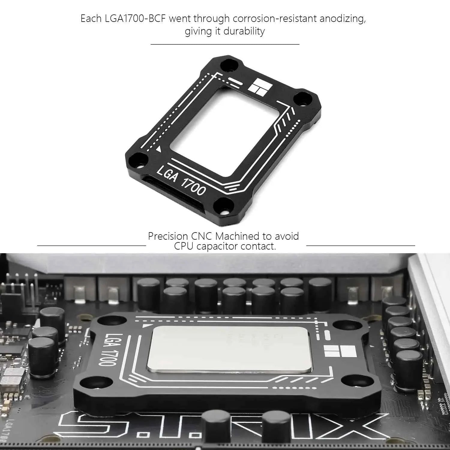 Thermalright LGA1700-BCF Black V2 CPU Anti-Bend Fixer Intel 13th Gen Anti-Bend Fixture with Corrective Intel CPU Fixing Bracket
