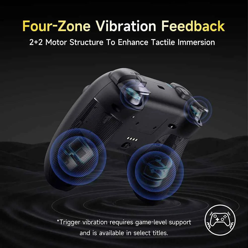 EasySMX X05Pro Charging Dock Controller for PC/Switch/Phone, Silent Button, 1000mAh Battery, Hall Joystick, RGB, Ergonomic Grip