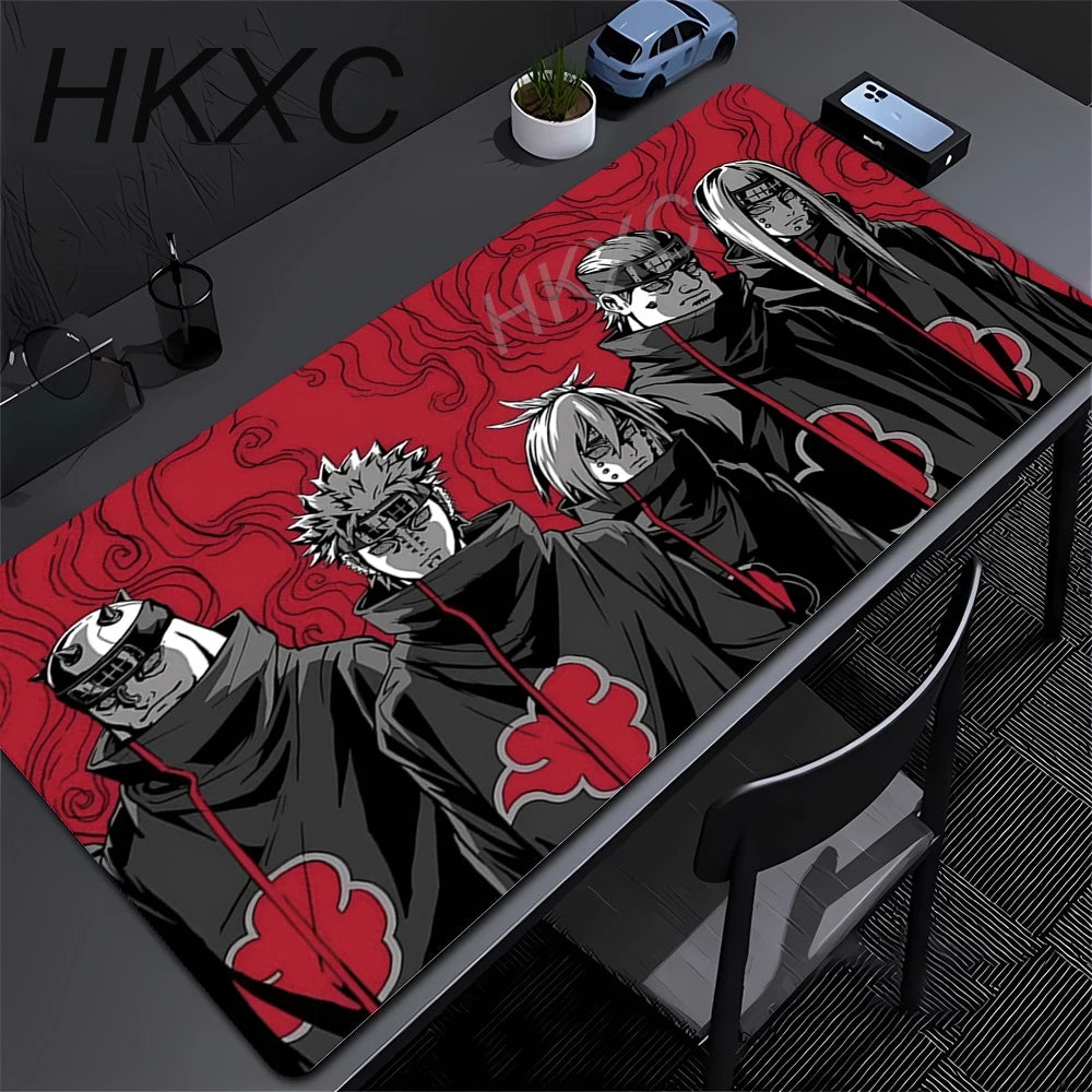 Anime N-naruto Itachi Uchiha Mouse Pad Gabinete Gamer Computer Big Deskmat Keyboard Gaming Accessories Mousepad Anti-slip Carpet