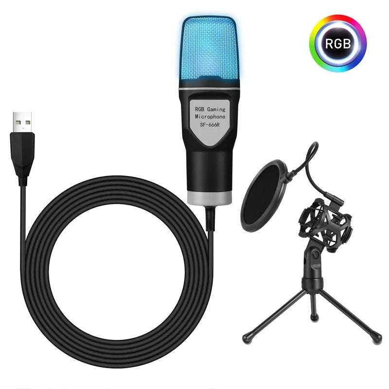 Professional USB Condenser Microphone Kit – Gaming & Podcast Mic for PC/Laptop, Wired Studio Recording Mic for Streaming, Karaoke & Voice Overs.