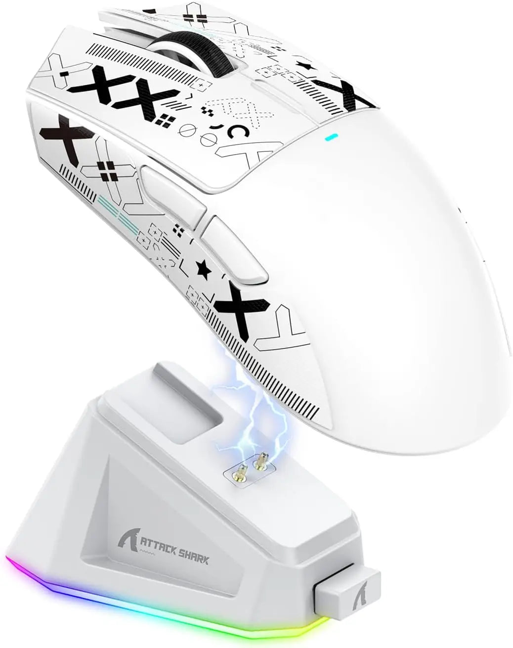 MAMBASNAKE x ATTACK SHARK X11 Gaming Mouse with Magnetic Charging Dock, PixArt PAW3311 Gaming Sensor