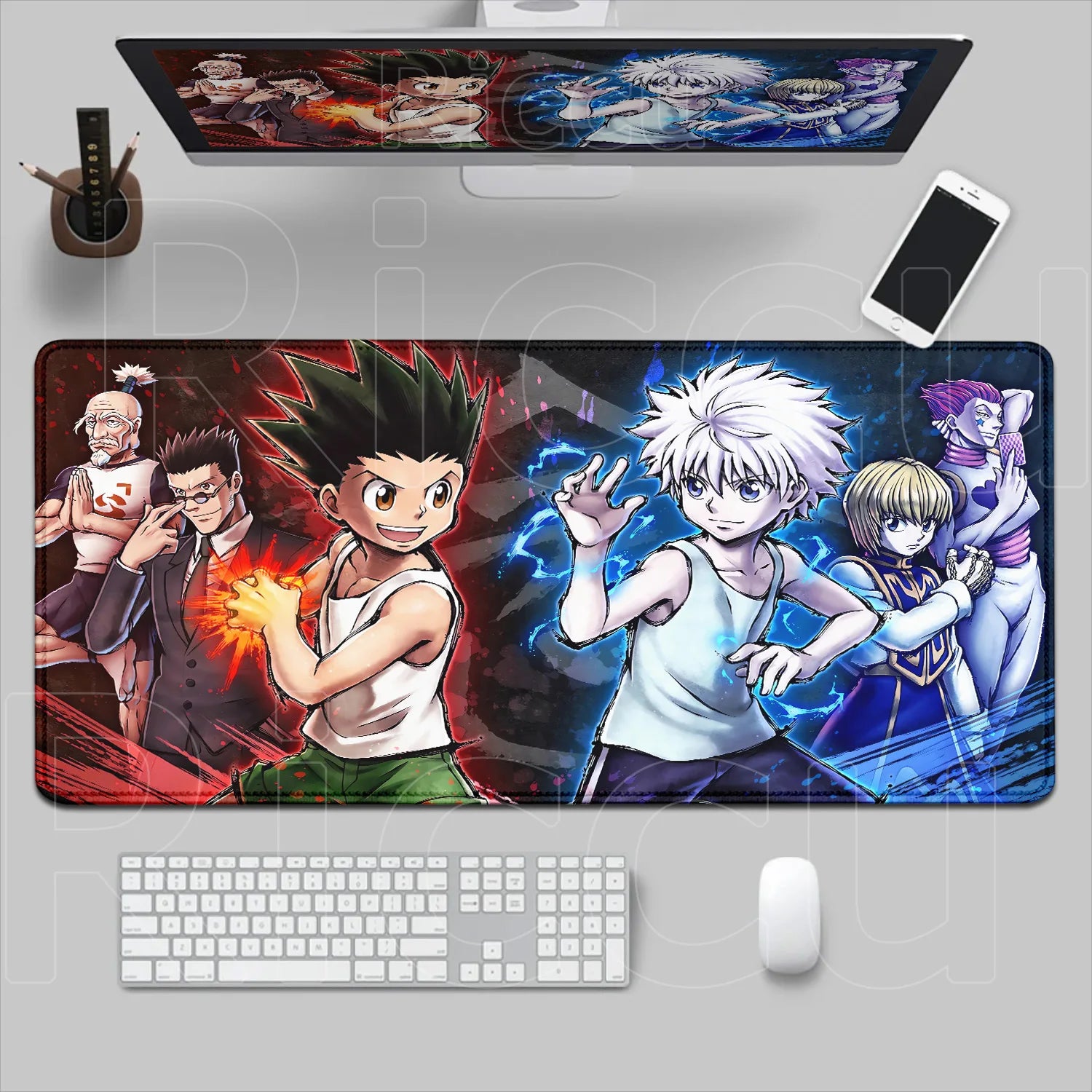 New Hxh Large Mousepad Hunter X Hunter Mouse Pad XXL Gaming Accessories Office Gamer Keyboard Desk Mat Non-Slip Laptop Anime Rug