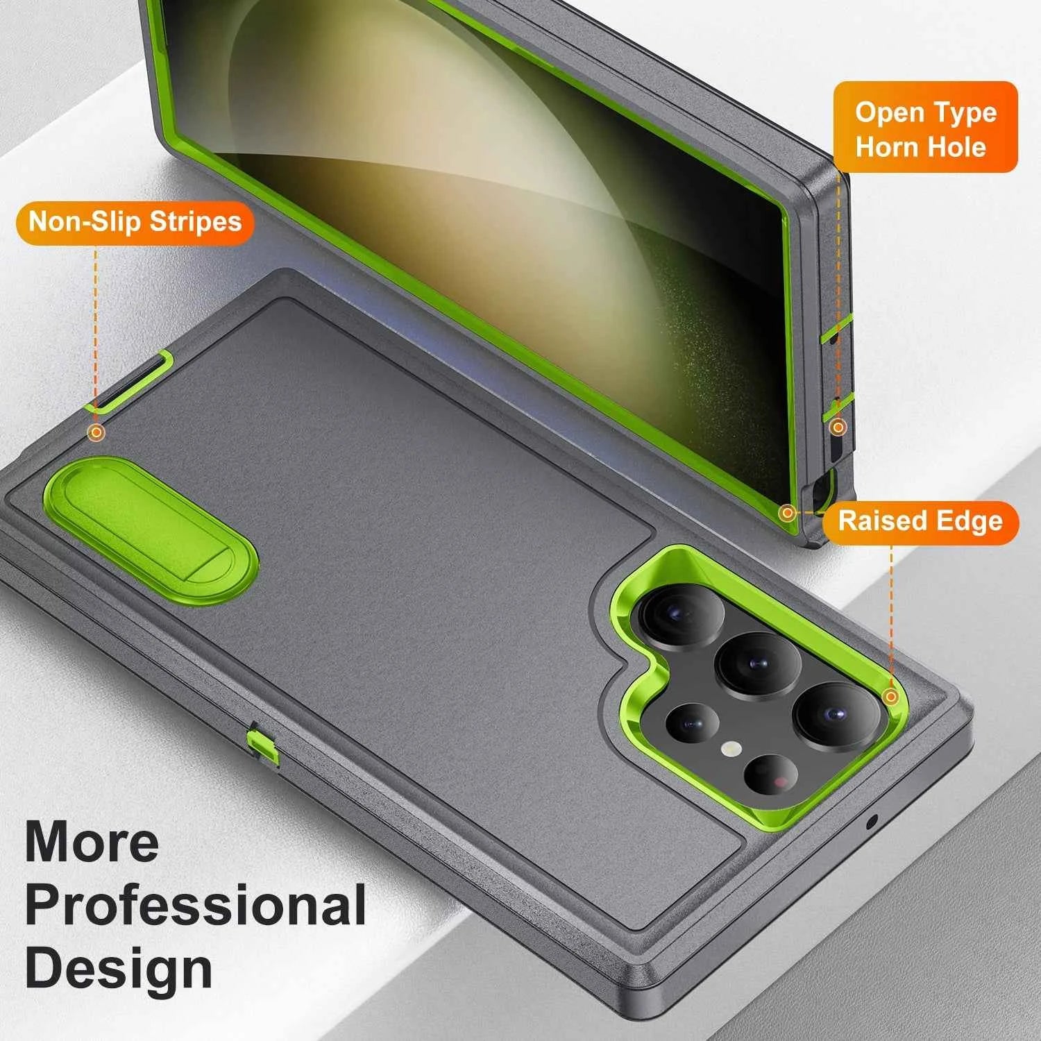 Military grade three-layer protective bracket phone case suitable for Samsung GalaxyS26 S25 S24 S23 Ultra A13 A14 A27 A37 Cover