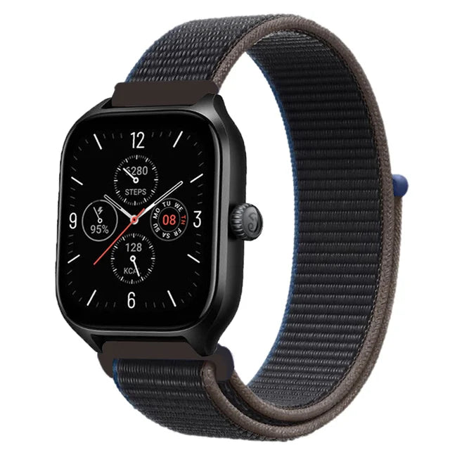 20mm 22mm Nylon Loop Band For Amazfit GTS 4/3/3pro/2e/GTS 2 Mini/GTR 4 47mm/GTR 2/Stratos 2 3 Strap For Amazfit Bip 3 Pro Correa