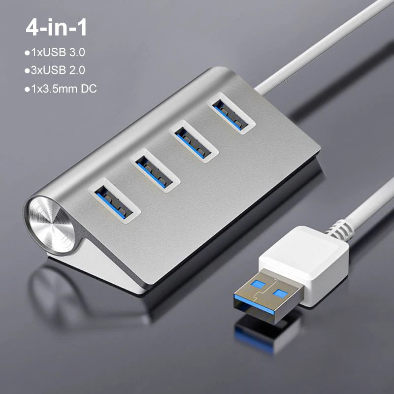 7 Ports Aluminum Alloy USB 3.0 HUB 5Gbps High Speed USB Docking Station USB HUB USB Splitter For Computer Laptop Macbook Pro