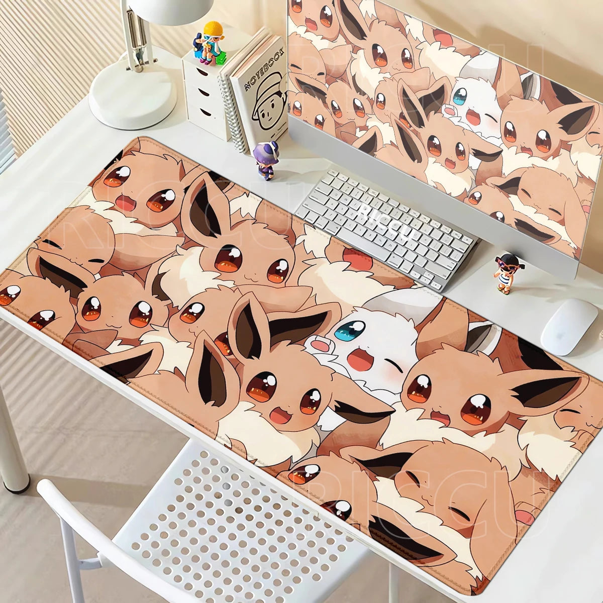 Large Mouse Pad Anime Gaming Speed Mousemat Eevee Desk Mat Gamer Keyboard Mousepad Office Accessories P-pokemon Kawaii Deskmat