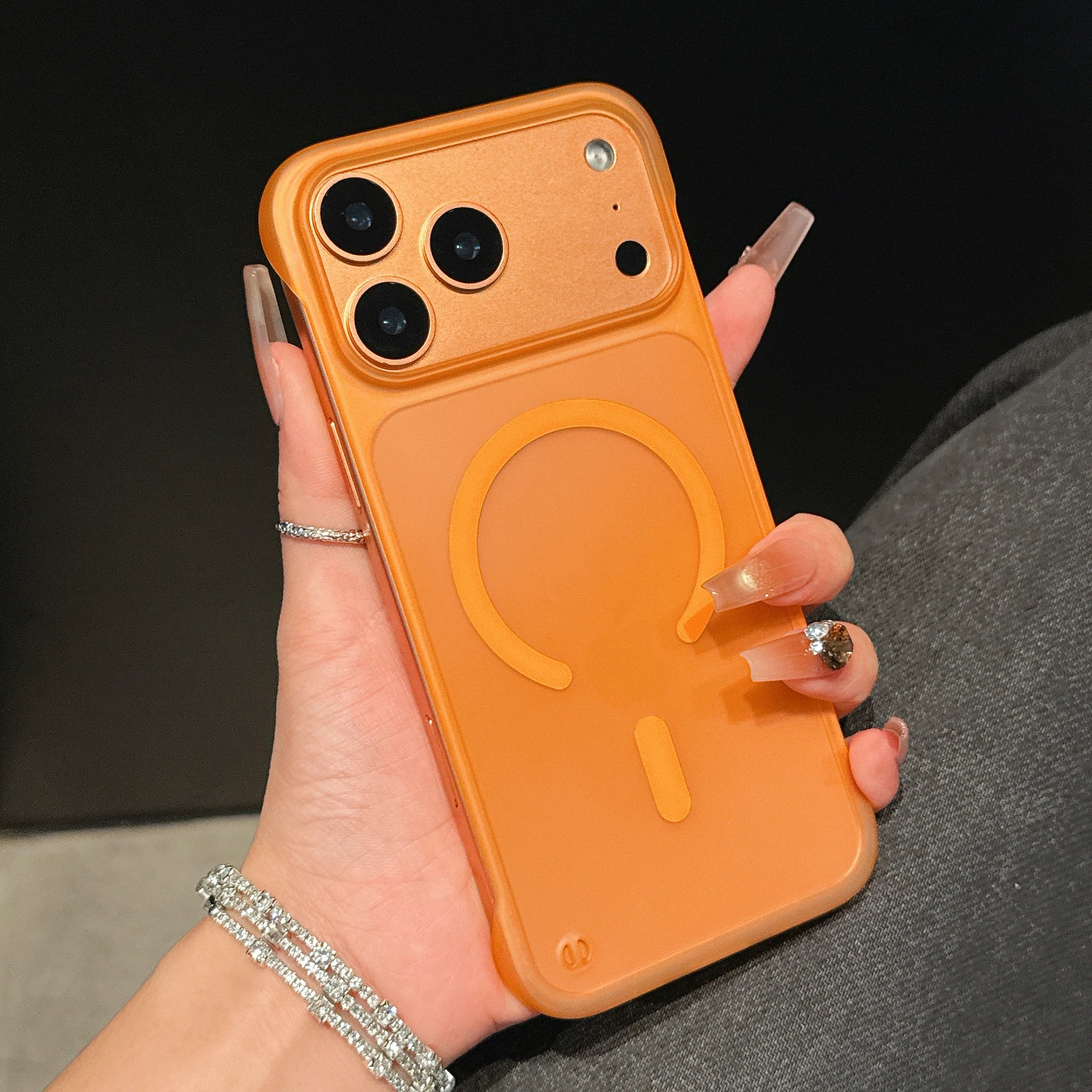 Ultra Thin Frameless Phone Case For iPhone 17 Pro Max Air 14 15 Plus 11 13 12 16 Pro For Magsefa Magnetic Matte Protection Cover