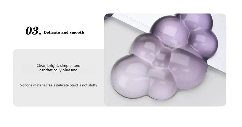 Cloud shaped silicone transparent wristband, mouse pad with wrist rest,non slip keyboard,ergonomic keyboard,mouse pad,wrist rest