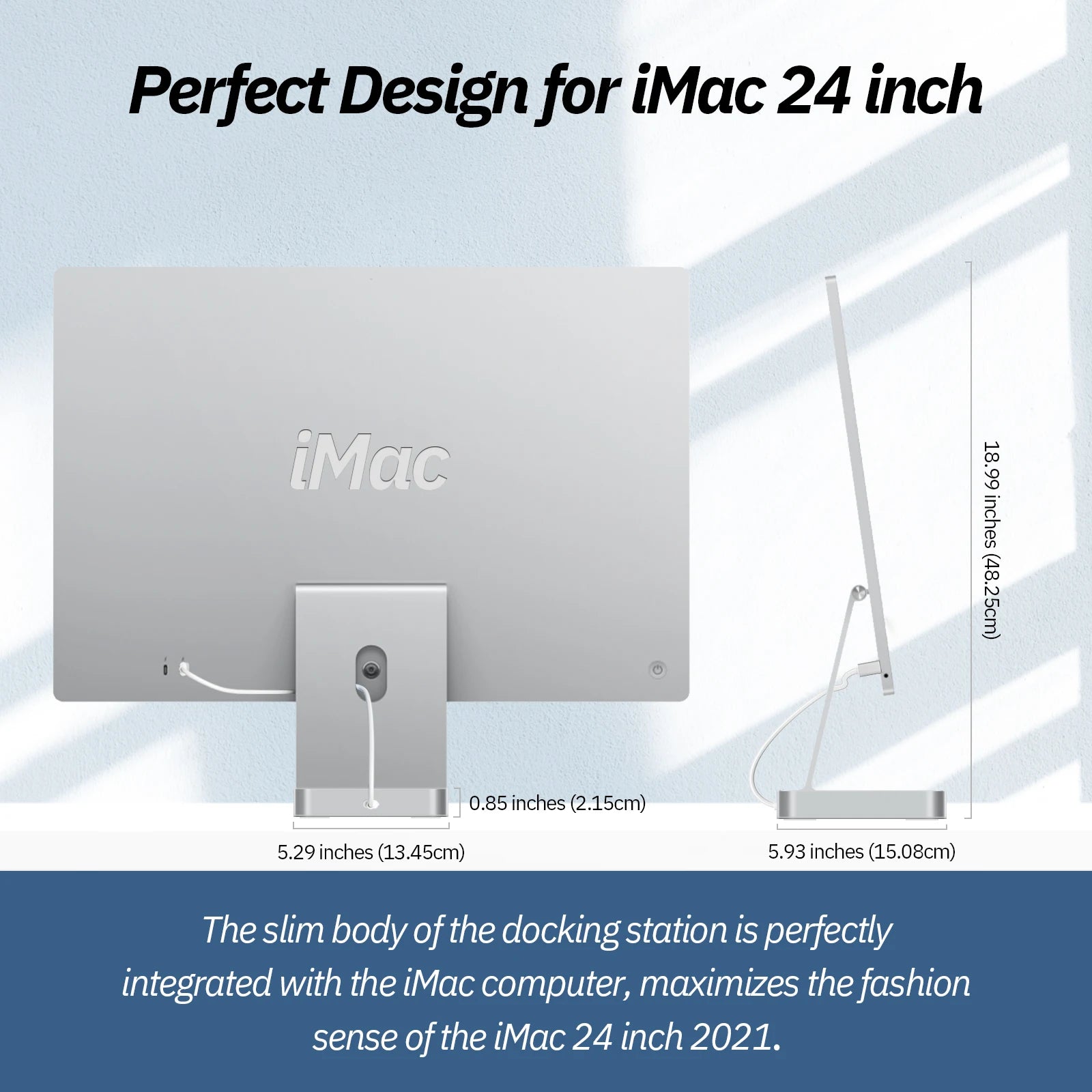 Minisopuru USB C Hub for iMac 24inch 2021/2023/2024 Support M.2 NVMe SSD iMac Accessories with USB C A 10Gbps SD TF iMac USB Hub