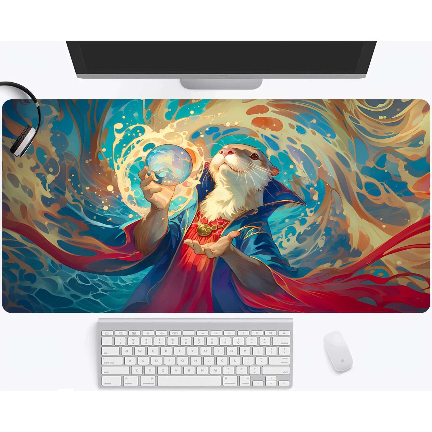 Magic playmat gathering gaming mats Frog Wizard theme anime desk mat Desk accessories 35X60cm mouse mat Raccoon tapete magic mat