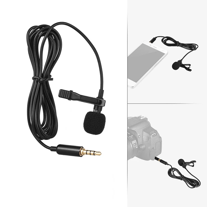 Portable Lavalier Mini Microphone Condenser Clip-on Lapel Mic Wired USB 3.5mm Type-C Microfon For Phone for Laptop PC Smartphone - WinSupport Tech