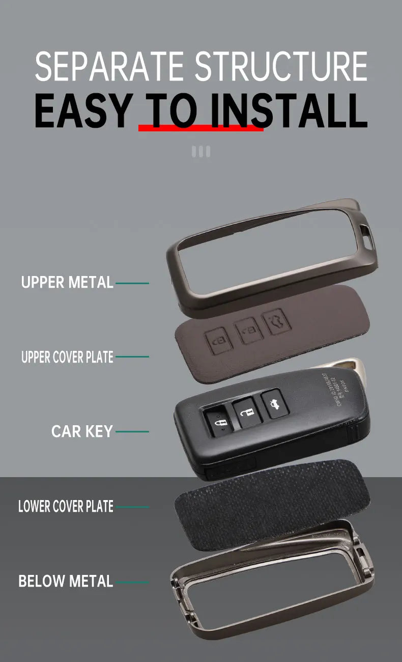 Car Zinc Alloy Leather Key Case Cover Chain For Lexus NX ES UX US RC LX IS 250h RX 350h LS 450h 260h 300h UX200 LM350H LM500H