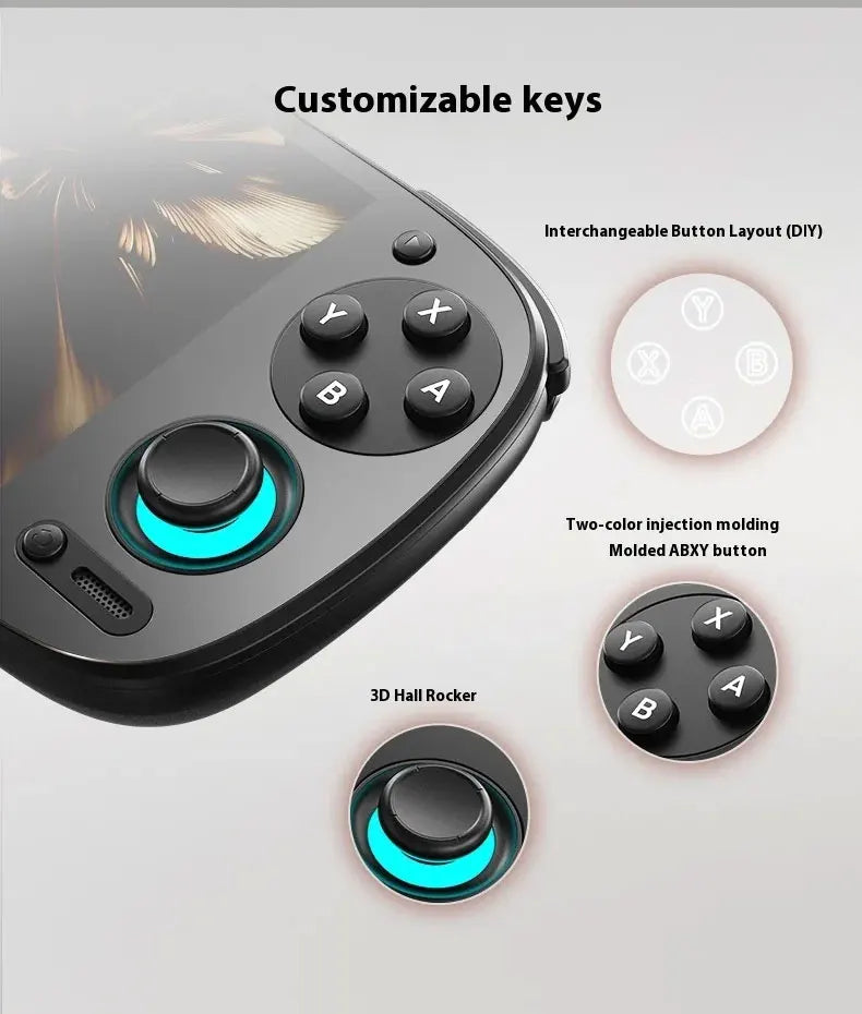 Retroid Pocket 5 Handheld Game Console 5.5'' AMOLED Screen Android13 Joystick RGB Lighting Effect Active Cooling Video Games