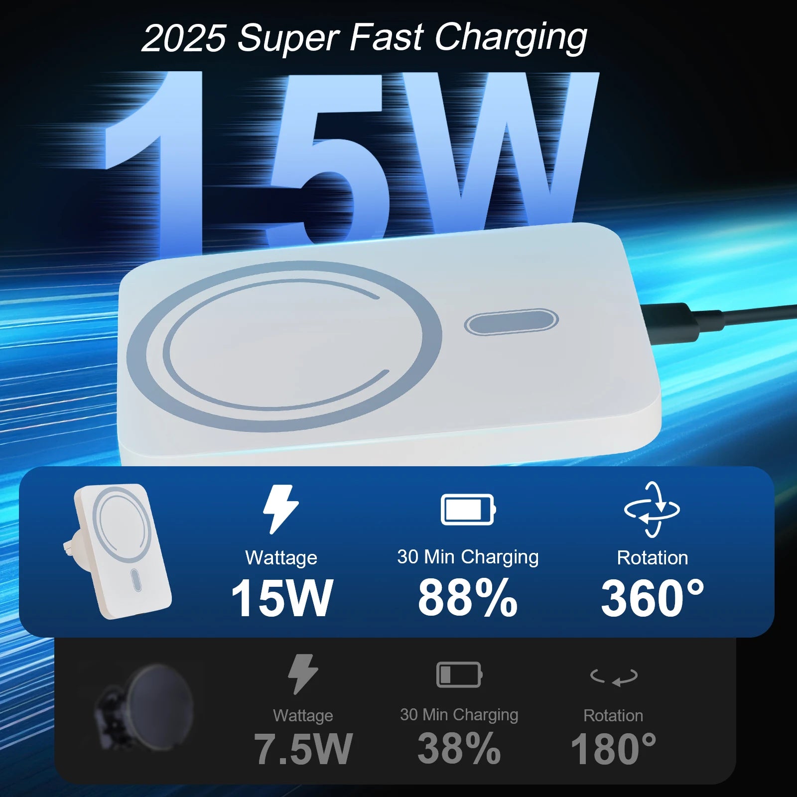 Magnet Wireless Car Charger 15W Phone Holder Car Air Vent Fast Charging Pad For Magsafe iPhone 17 16 15 14 13