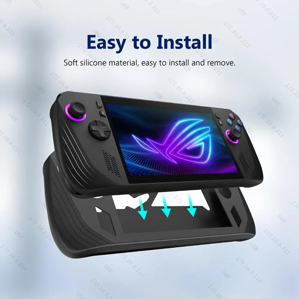 Silicone Protective Cover Shockproof Protector Sleeve Anti-Scratch with Lanyard Suitable For Asus ROG Ally X Gaming Console