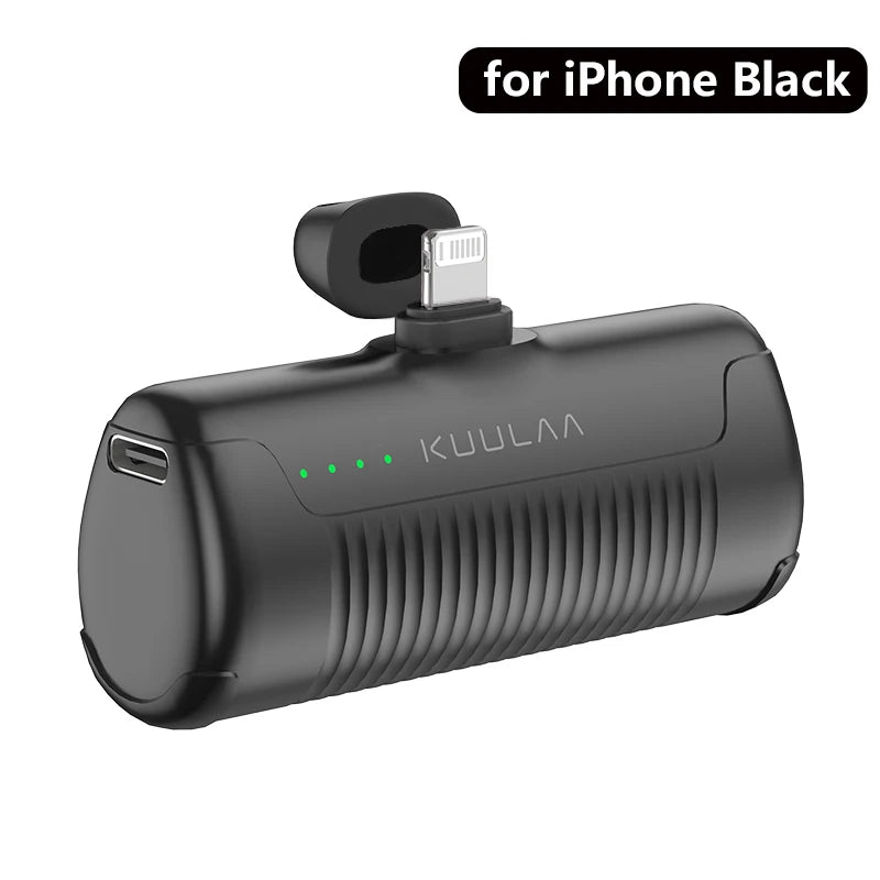 KUULAA Mini Power Bank 4500mAh - Portable Charger for iPhone17 16 15 14 13 Pro Max & Samsung/Xiaomi - External Battery PowerBank