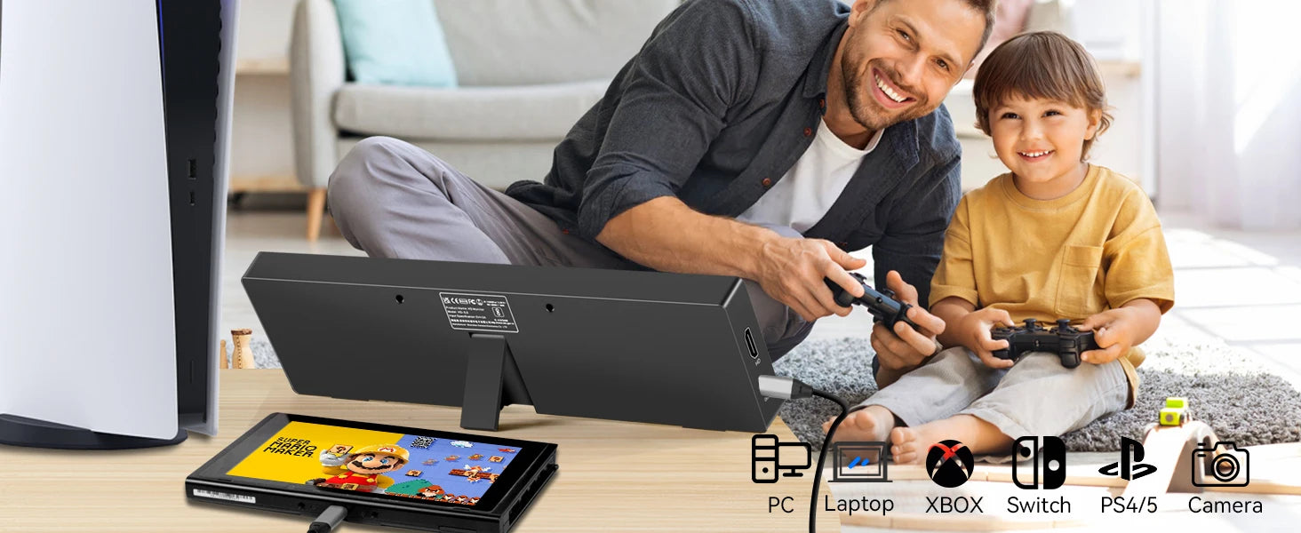 8.8-inch Chassis Secondary Screen 1920*480 Long-shaped LCD Touch Screen with Built-in Stand, AIDA64 Touch Version