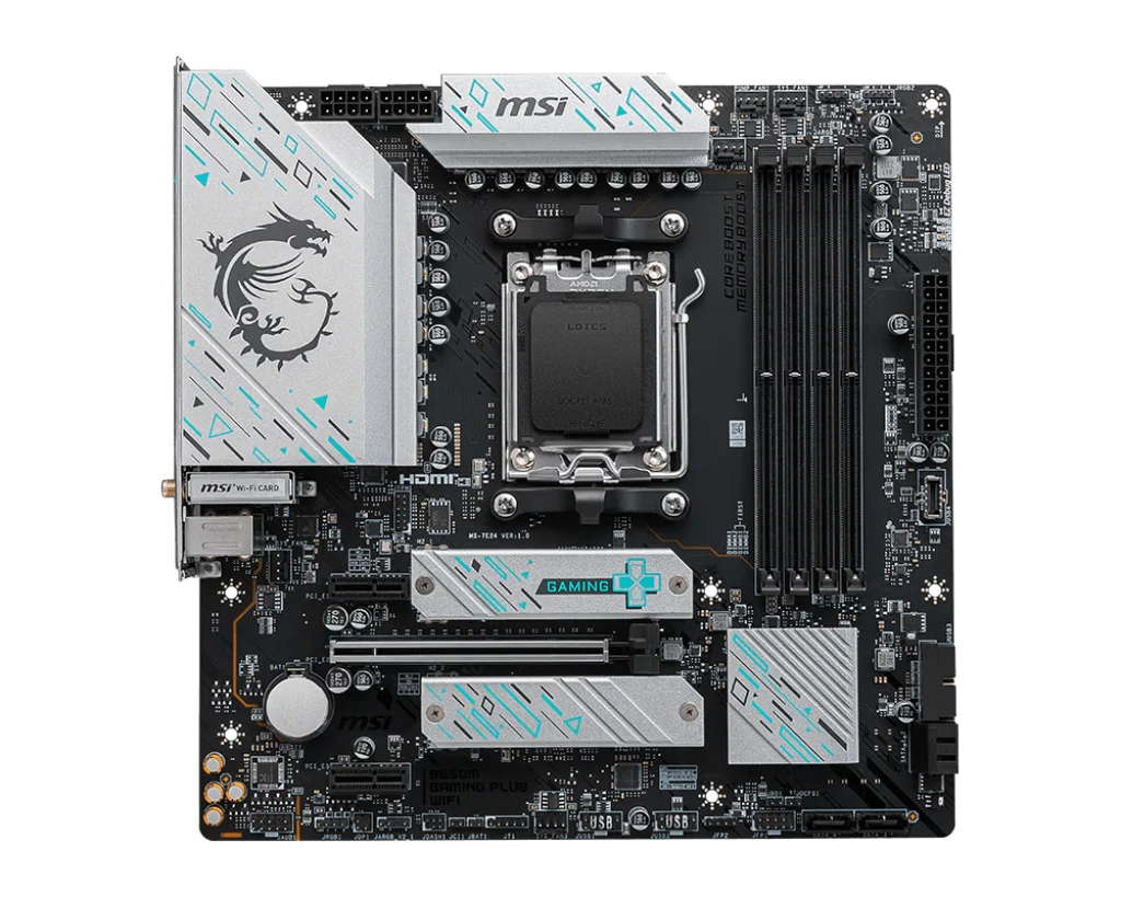 MSI B650M GAMING PLUS WIFI, B650 Supports DDR5 7200+MHz (OC) 192GB AMD Ryzen ™ 7000 8000 Series motherboard Socket AM5