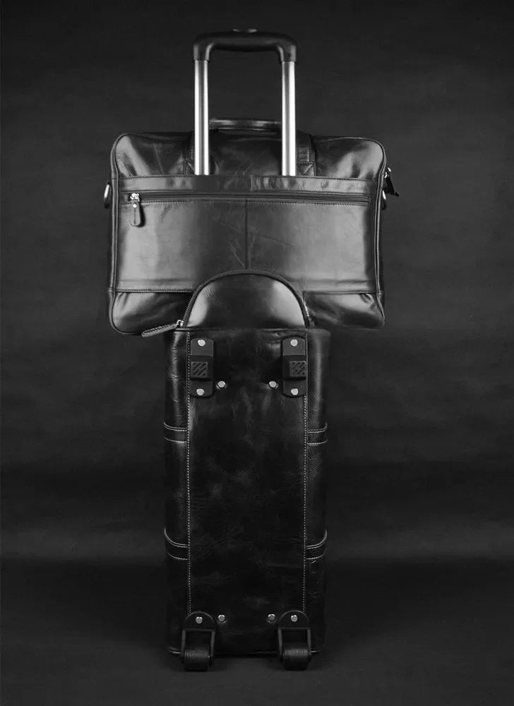 High Quality Genuine Leather Men Briefcase Business bag Crazy Horse Leather Large 17