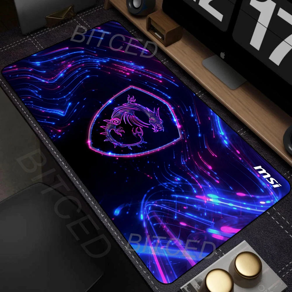 MSI Table Mat Mouse Pad Desk Mouse Pad Cute HD Desk Pad Extended Gaming Keyboard Mats Large XXL Gamer Mousepad 90x40