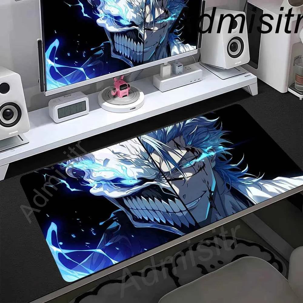 Large Mouse Pad Black White Anime BLEACH Mause Mats Gaming Accessories Office Gamer Keyboard Desk Mat Kurosaki Ichigo Mousepad