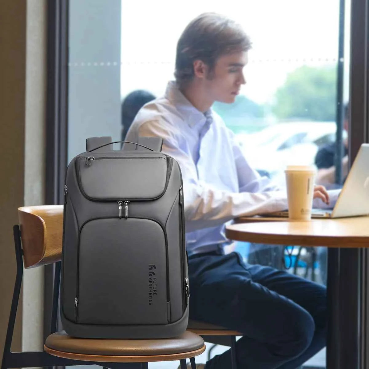 HK Travel Business Backpack for Men Large Capacity 17 Inch Laptop Backpack Multifunctional Anti-Theft Backpack Weekender Daypack