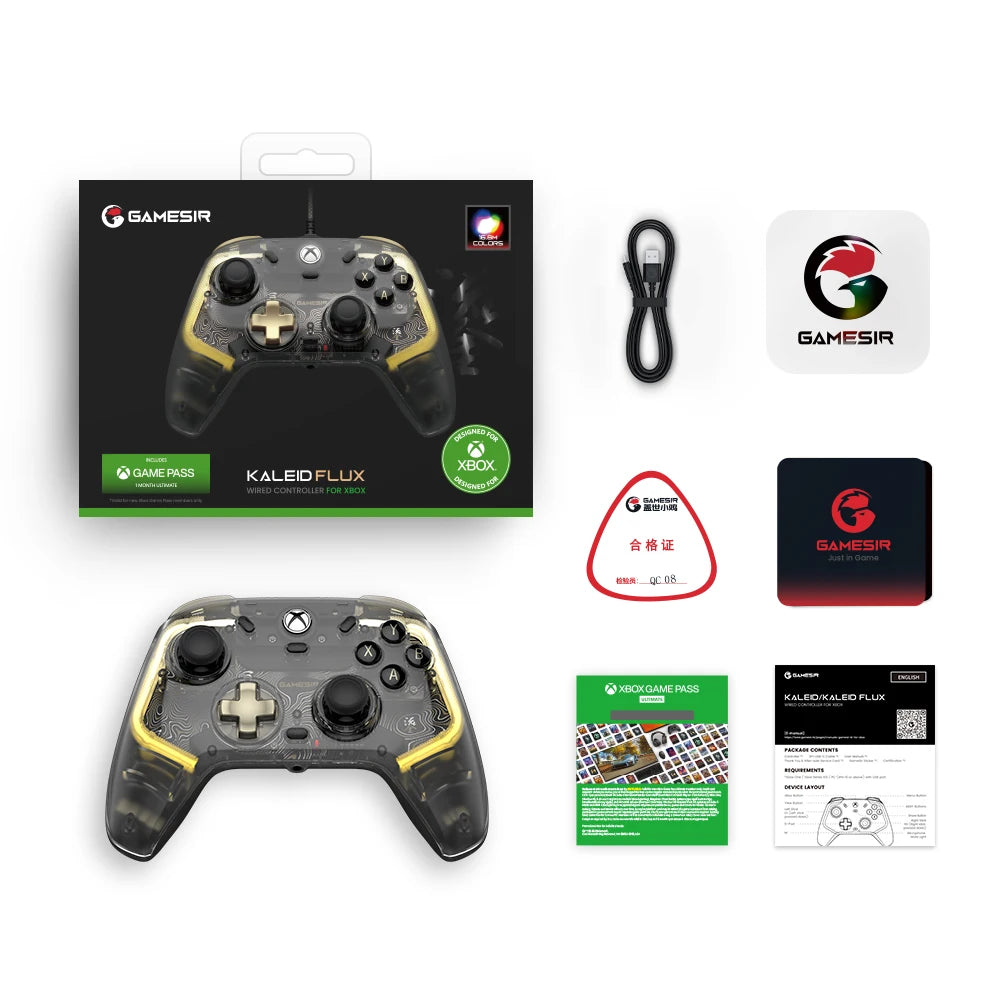 GameSir Kaleid Xbox Controller Wired Gamepad for Xbox Series X, Xbox Series S, Xbox One Game Console, with Hall Effect Joystick