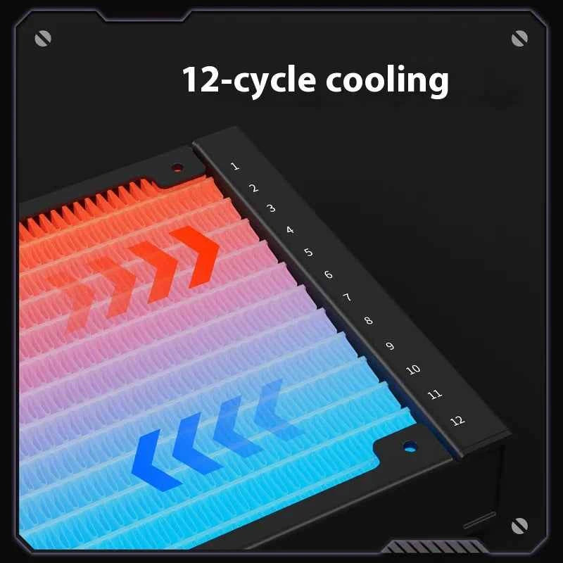 XPOWER TRAIN S360 A-RGB Liquid CPU Cooler, Water Cooling Radiator 5V 3PIN ARGB Fan, Built-in Display