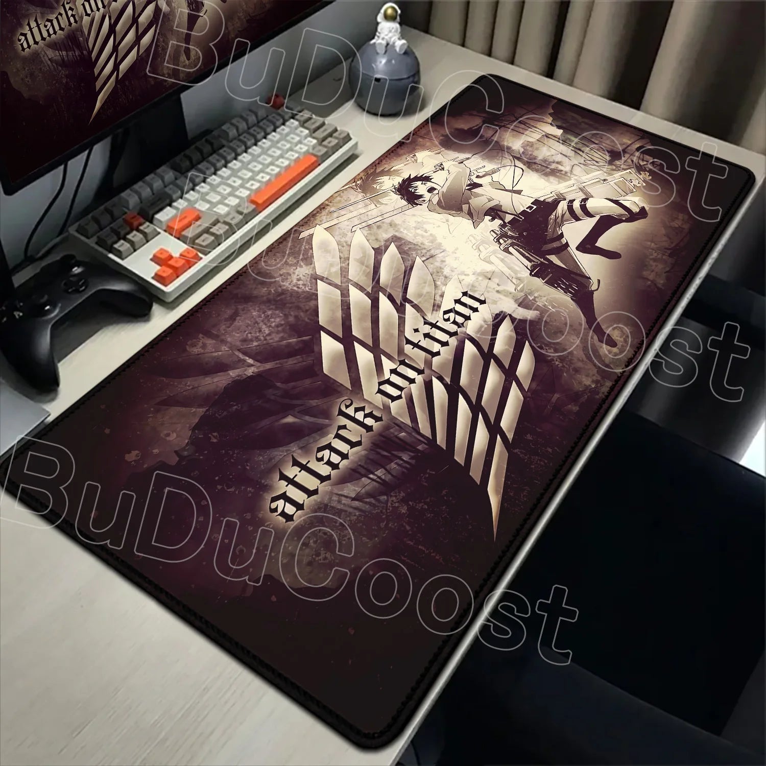 New Mousepad Anime Attack on Titan Mouse Pad Gaming Accessories PC Keyboard Large Rubber Non-slip Desk Mat Computer Table Carpet