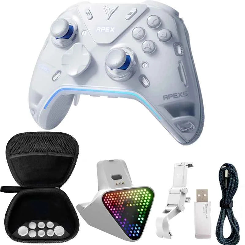Flydigi apex 5 controller gamepad wireless gamepad for pc /Switch/Phone/TV/tablet computer,charging dock with Cool RGB screen