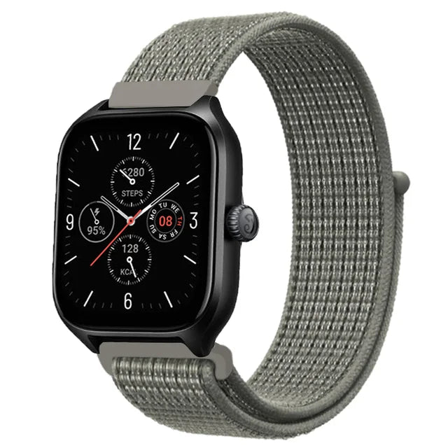 20mm 22mm Nylon Loop Strap for Amazfit GTR 42 47mm/GTR2/2e/3/3 Pro/4/GTS/GTS2/mini/3/4 Bracelet for Amazfit Bip-U-S/Stratos 2 2S