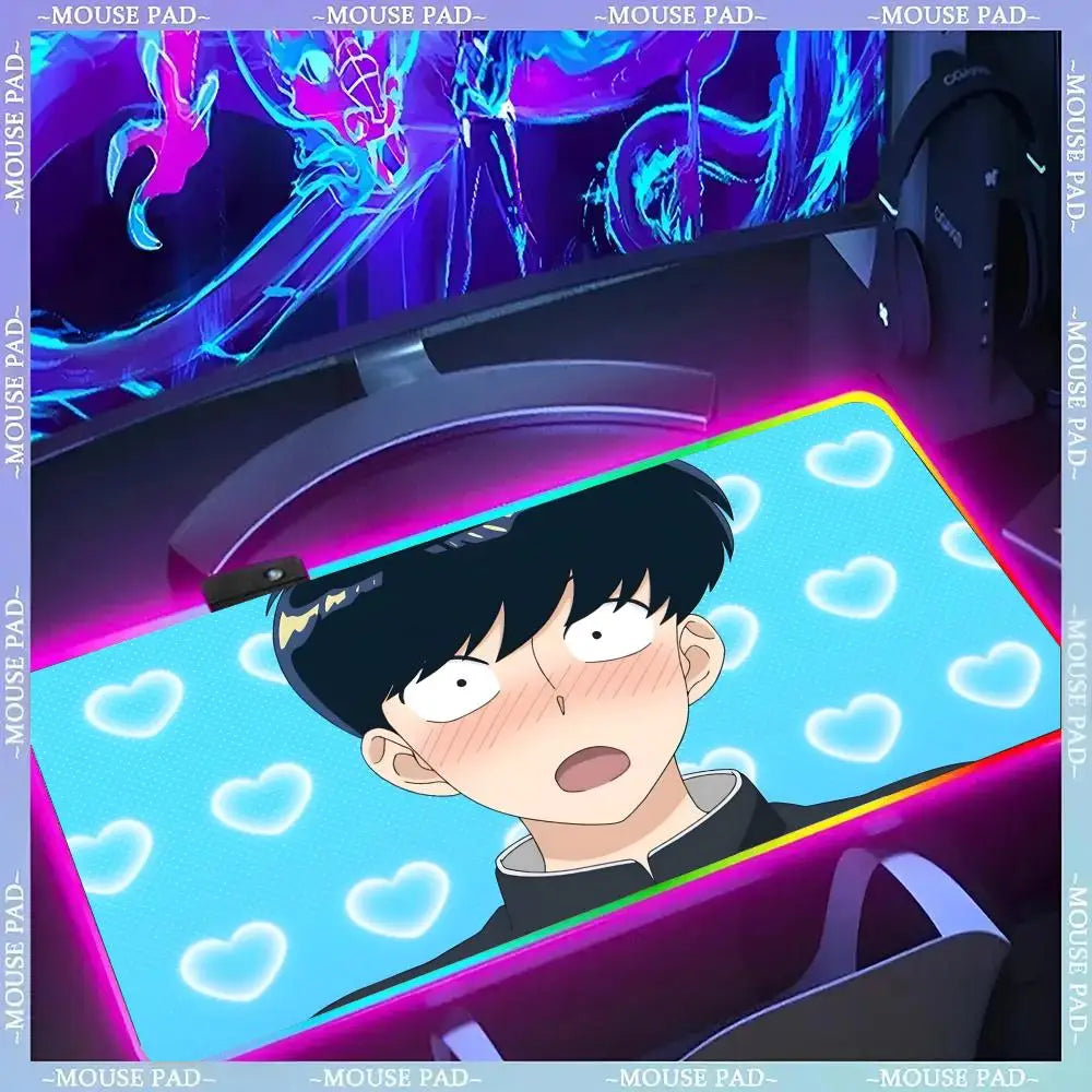 Go For It, Nakamura-kun Mouse Pad Gamer Luminescence Led Mouse Pad Gaming Table Rgb Deskmat Keyboard Pc Mousepad