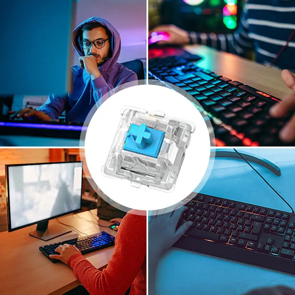 30Pcs Switch Mechanical Keyboard Switch 3Pin Clicky Linear Tactile Silent Switches RGB LED SMD Gaming for MX Switch