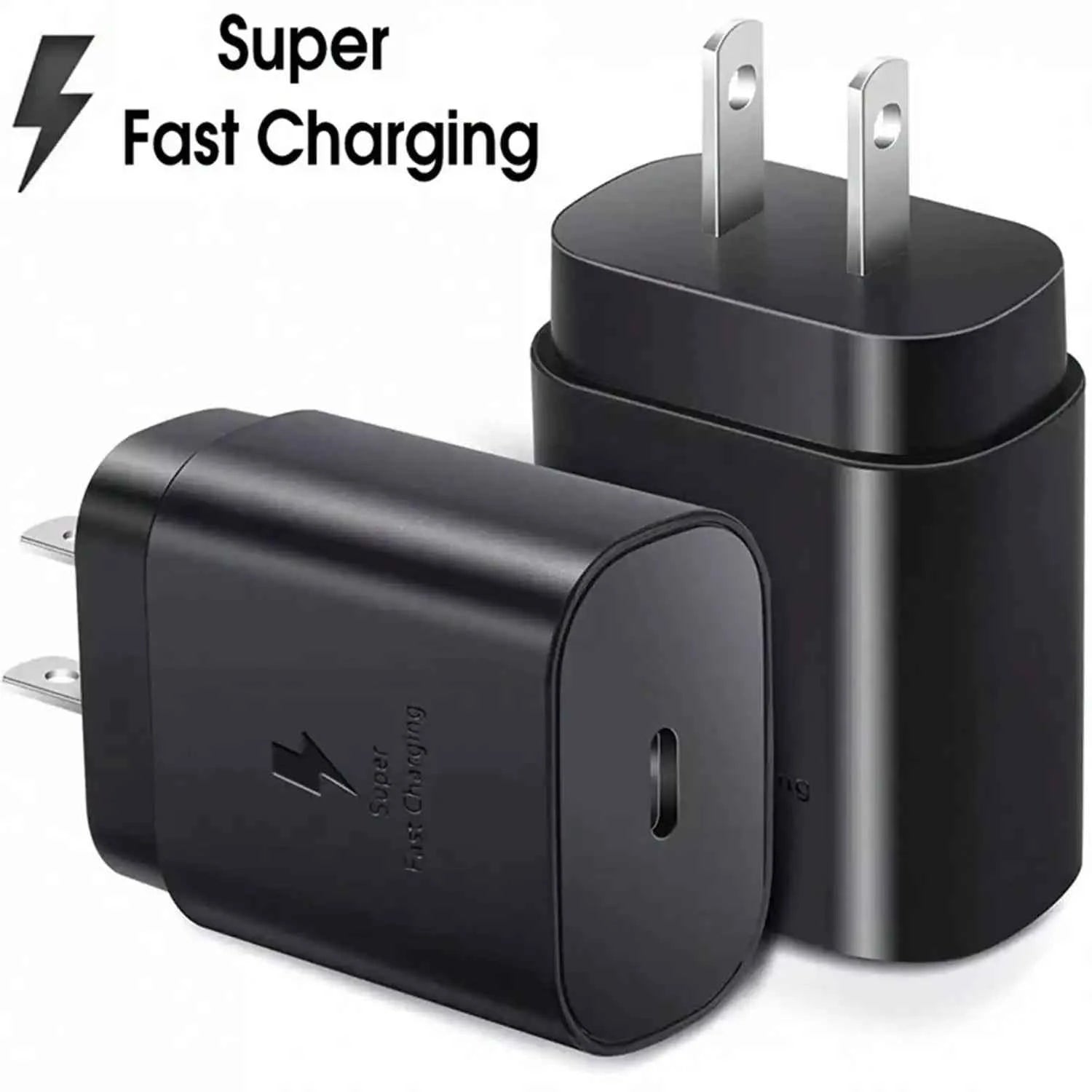 25W USB-C Fast Charging Wall Charger Adapter Compatible with Samsung Galaxy & iPhone Series Smartphones and Tablets