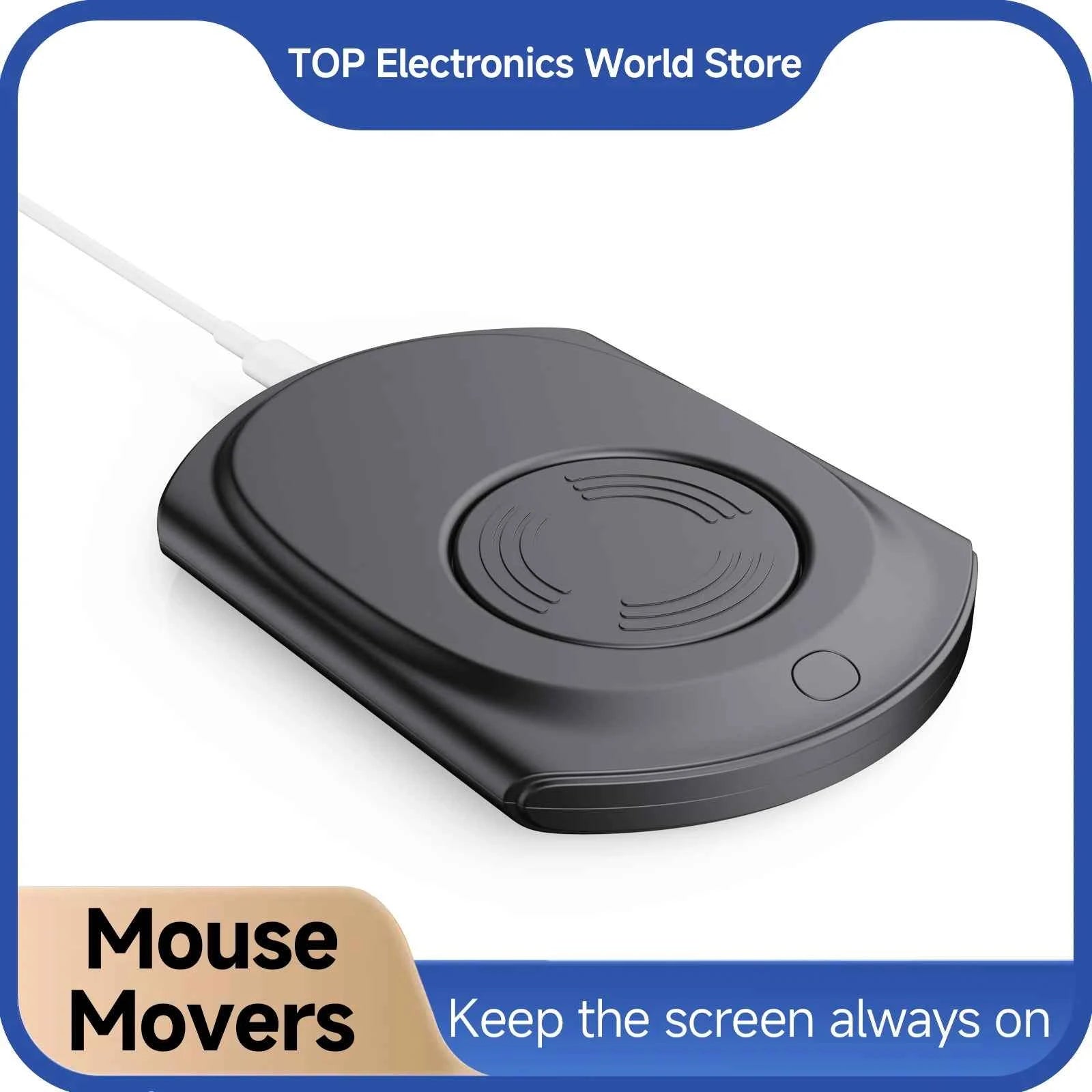Mouse Jiggler, Ultra Slim, 20dB Noiseless, Undetectable Mouse Mover Simulates Realistic Movement, Driver Free Shaker
