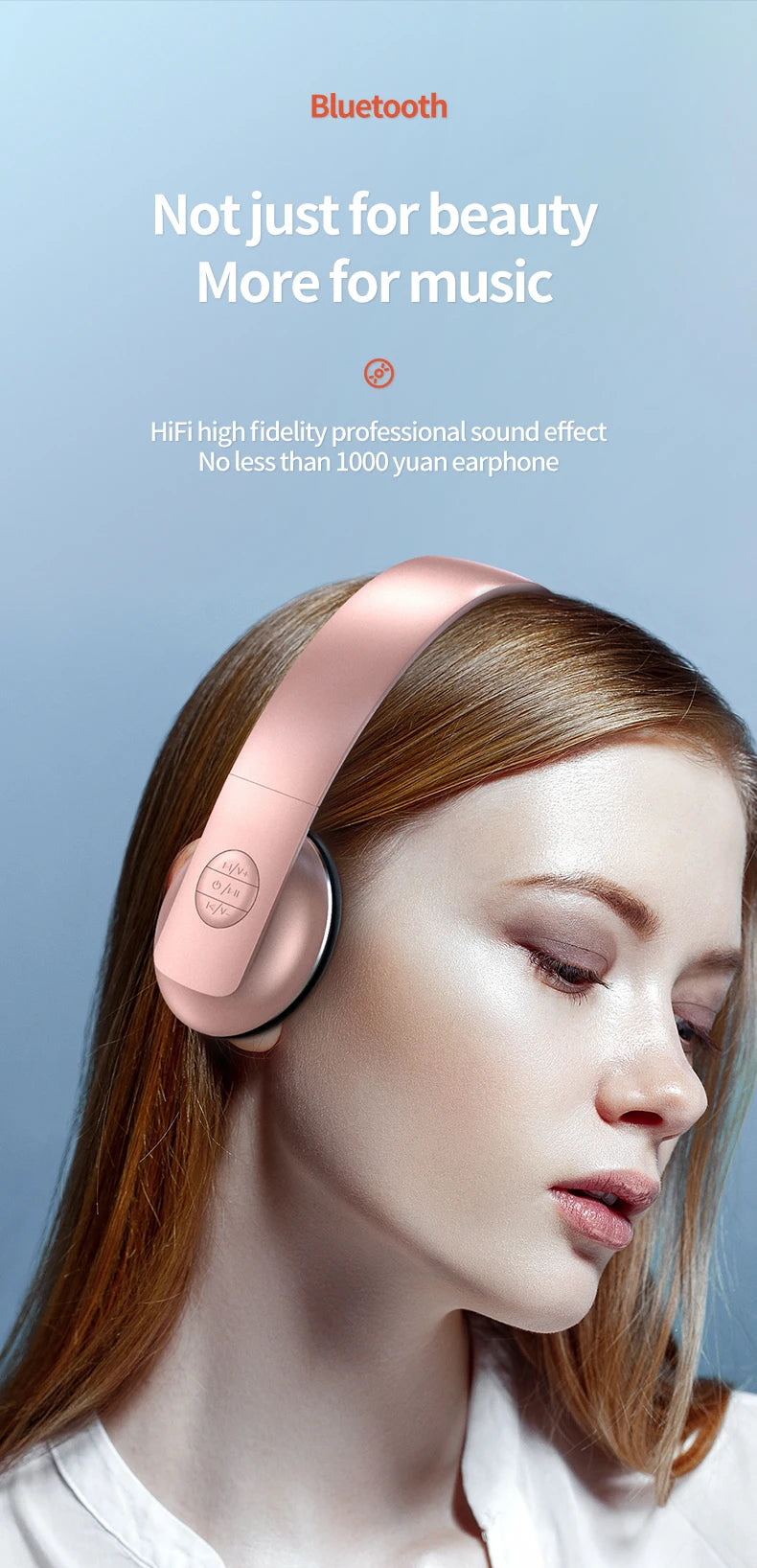 New Retro Bluetooth Wireless Over-Ear Headphones Foldable Lightweight Noise Reduction Vintage Fashion Headset For Students Gifts