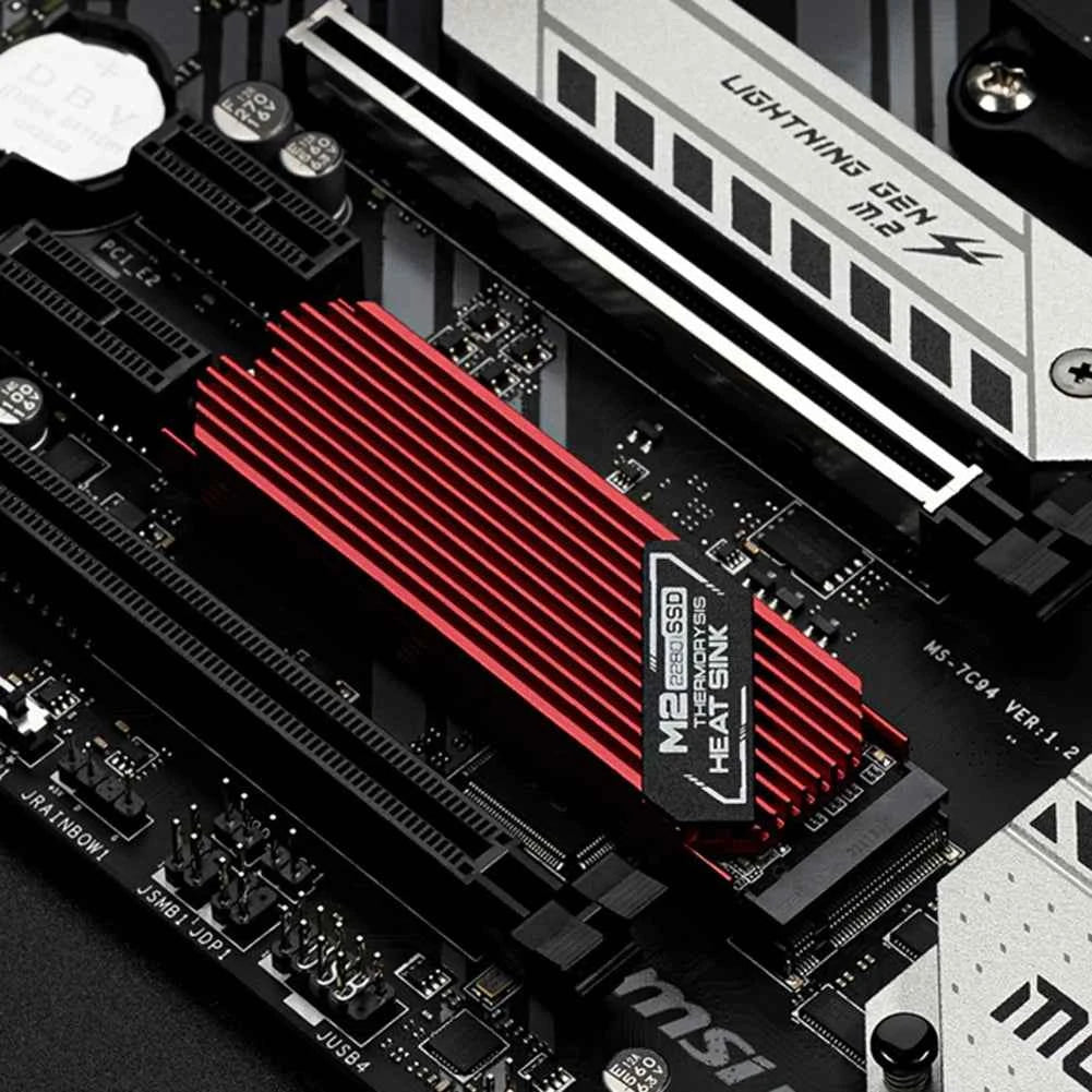 M.2 NVME 2280 Solid State Hard Disk Radiator Aluminum M.2 SSD Heat Sink M.2 SSD Cooler With Thermal Pad For PS5 Desktop PC