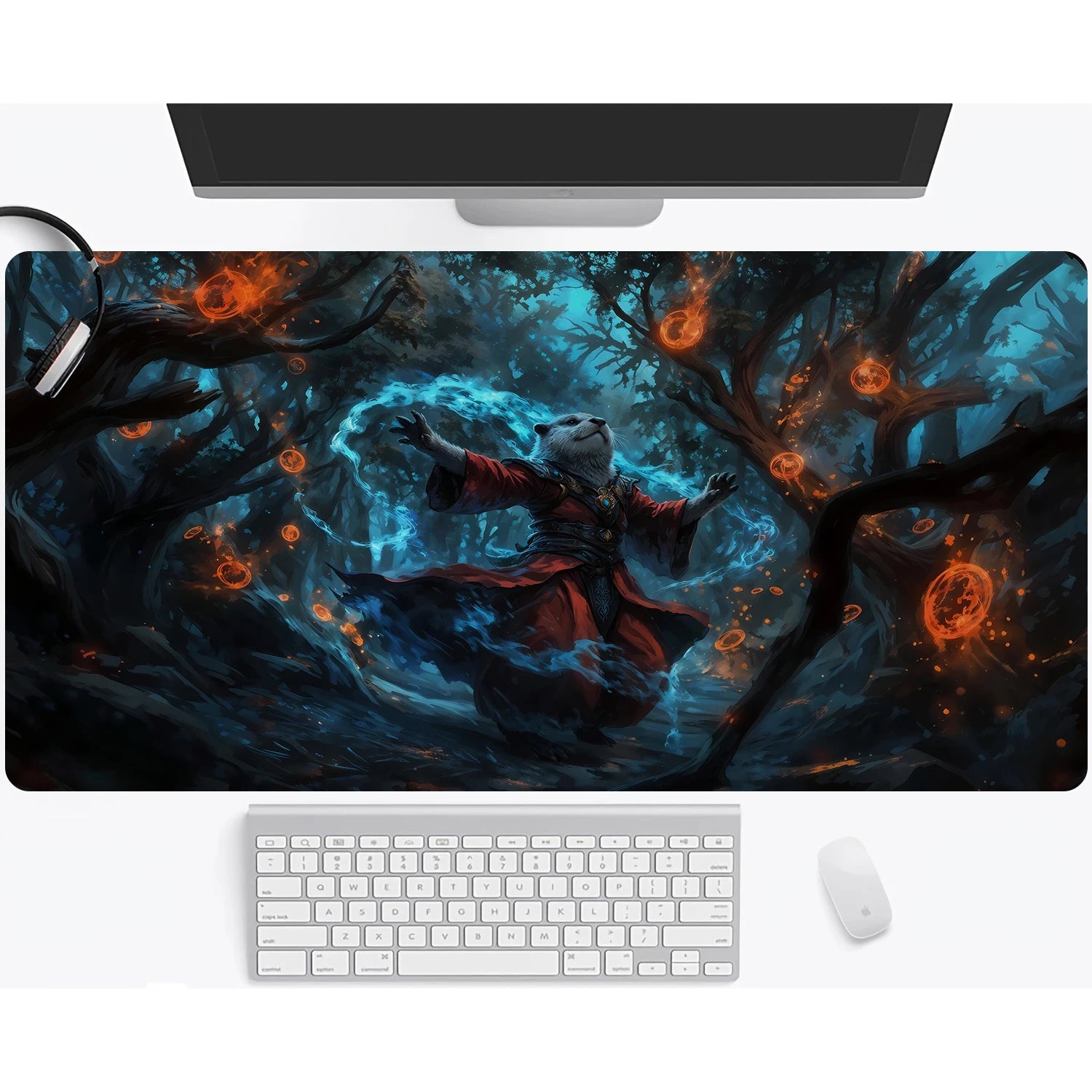 Magic playmat gathering gaming mats Frog Wizard theme anime desk mat Desk accessories 35X60cm mouse mat Raccoon tapete magic mat
