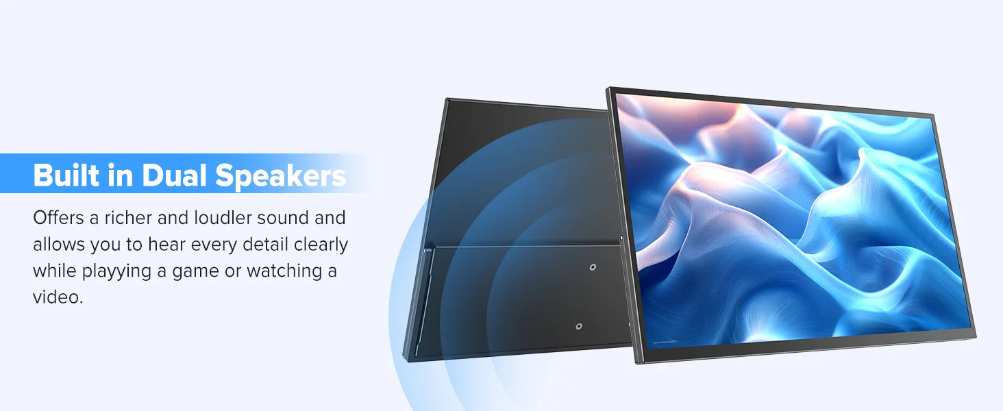 UPERFECT 22”2560*1440  Portable Gaming Monitor 16:9 Laptop Extend Travel Computer Screen Mini PC Eye Care LED Display With VESA