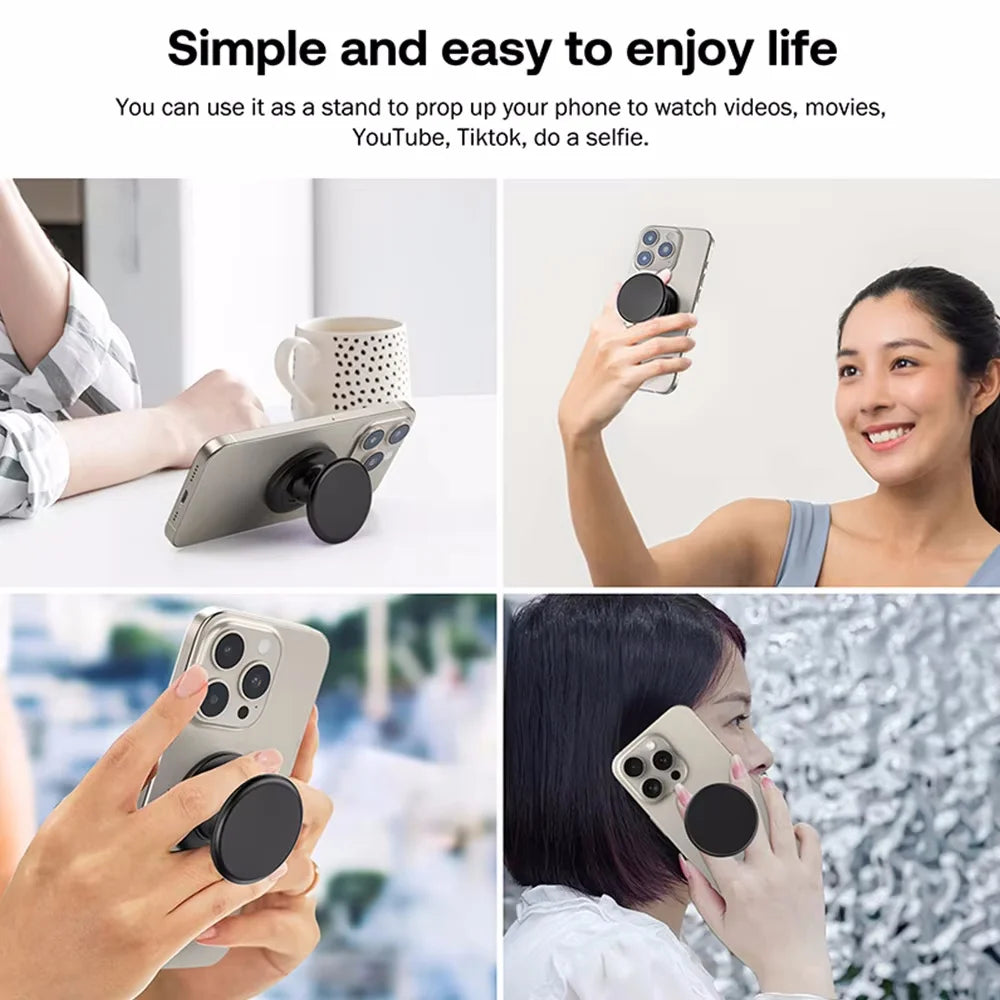 Magnetic Expanding Stand Grip Socket Finger Ring Holder for MagSafe for iPhone 15 14 Samsung Phone Stand Mount Phone Accessories