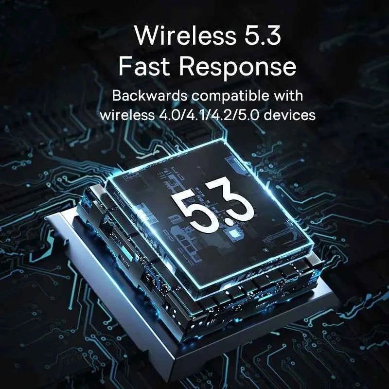 Baseus USB Bluetooth Adapter Dongle, Bluetooth 5.3 for PC Laptop Wireless Speaker Audio Receiver USB Transmitter