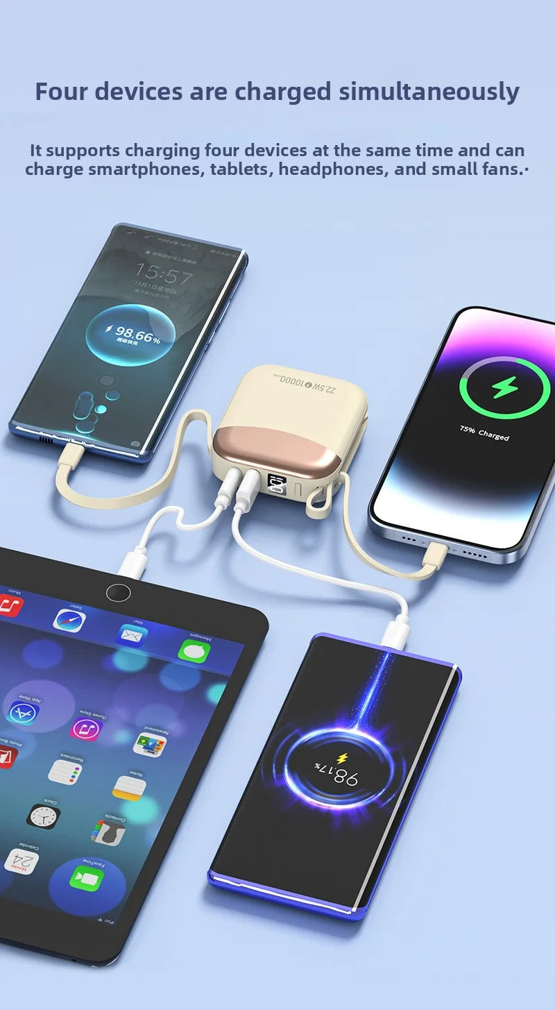 10000mAh Mini Power Bank  Fast Charge Powerbank CCC Chinese Certification External Battery for iPhone Xiaomi Huawei Samsung